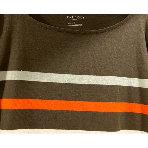 Long sleeve, striped tee, XL Petite - Picture 2 of 5